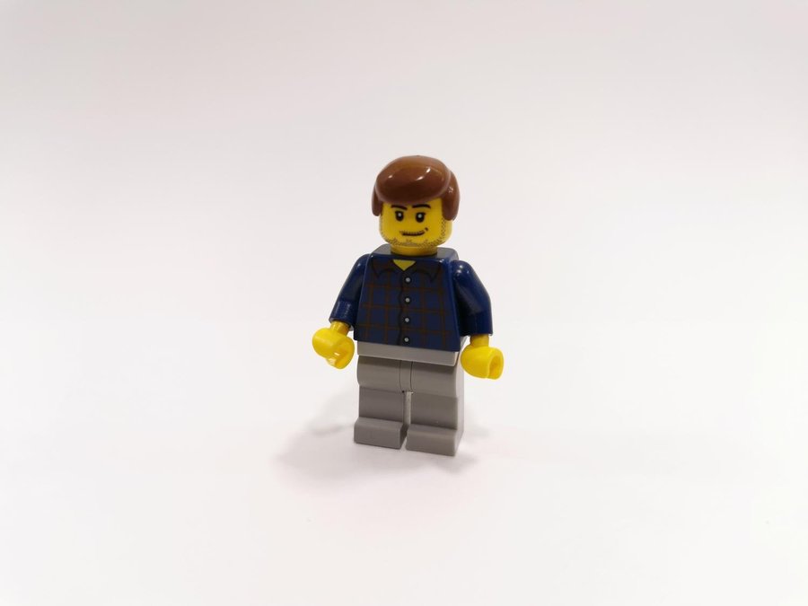 Lego - minifigur - stad - city - herre - mörkblå