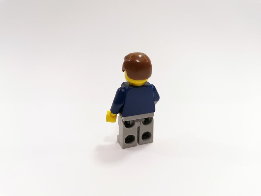 Lego - minifigur - stad - city - herre - mörkblå