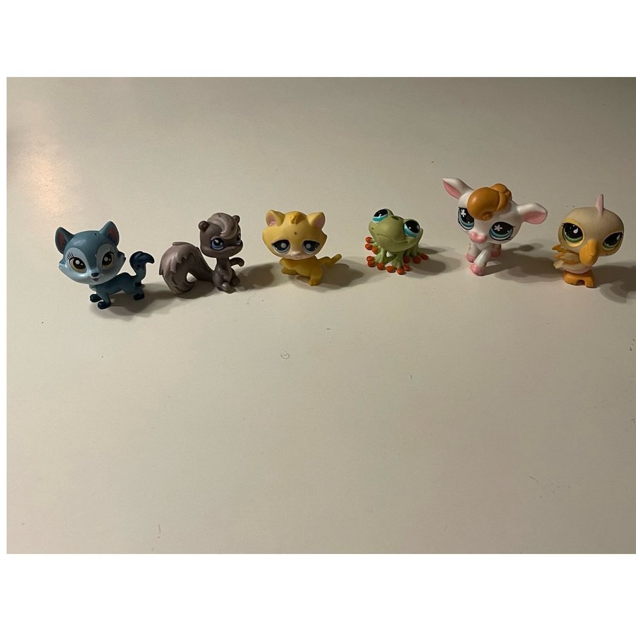 6 st Littlest Pet Shop figurer