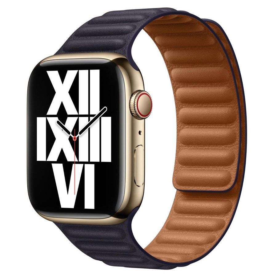 Läderlänk 38/40/41/42mm Apple Watch Armband - BLÄCK