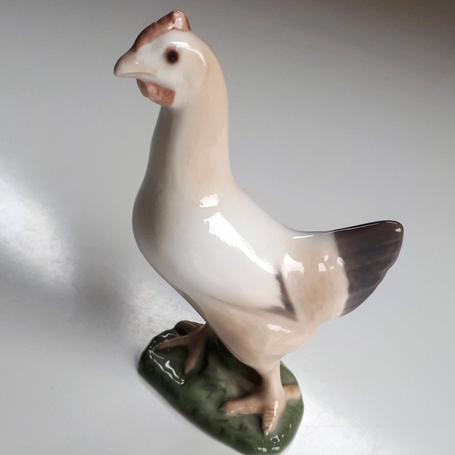 Old Bing  Gröndahl Like-New Hen, Høne Fugle Figur No.2193, Porslin Höna. Fåglar