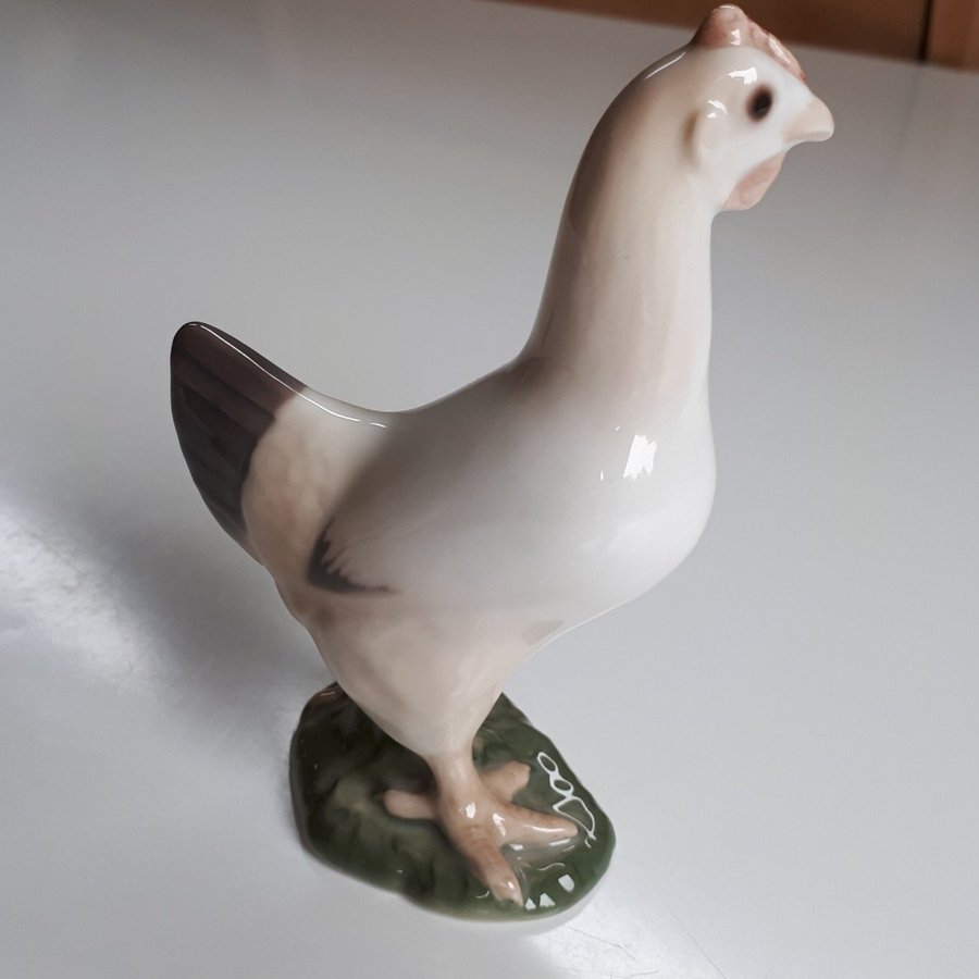 Old Bing  Gröndahl Like-New Hen, Høne Fugle Figur No.2193, Porslin Höna. Fåglar