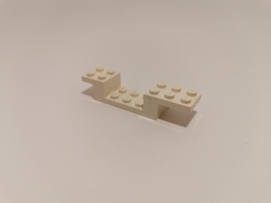 Lego - bracket - vinklad - 8x2x1 1/3 - part 4732 - vit