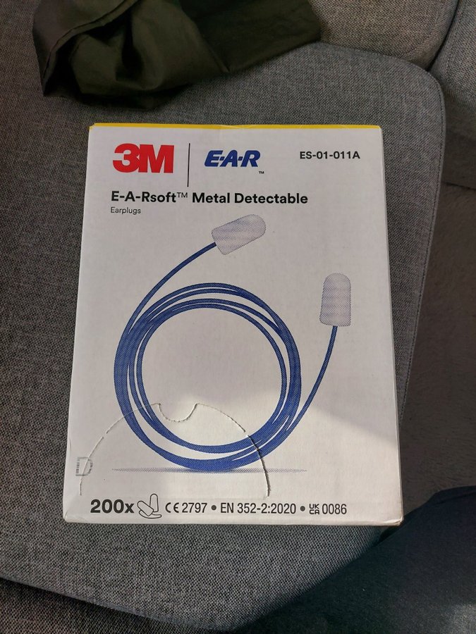 3M E-A-R Soft Metalldetekterbara Öronproppar ES-01-011A