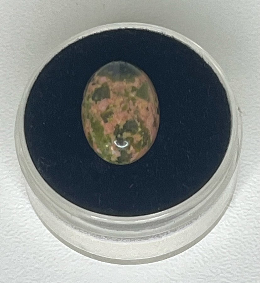 Naturlig Unakite 5.85 ct cabochon, perfekt för smycken. Healing/Reiki/diy