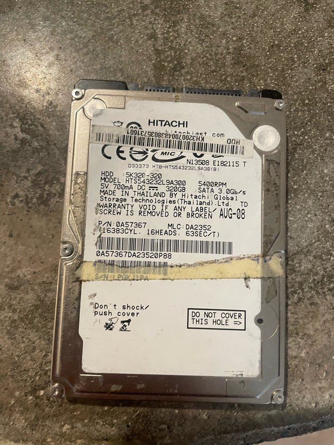 Hitachi Hdd Hts543232g9a300