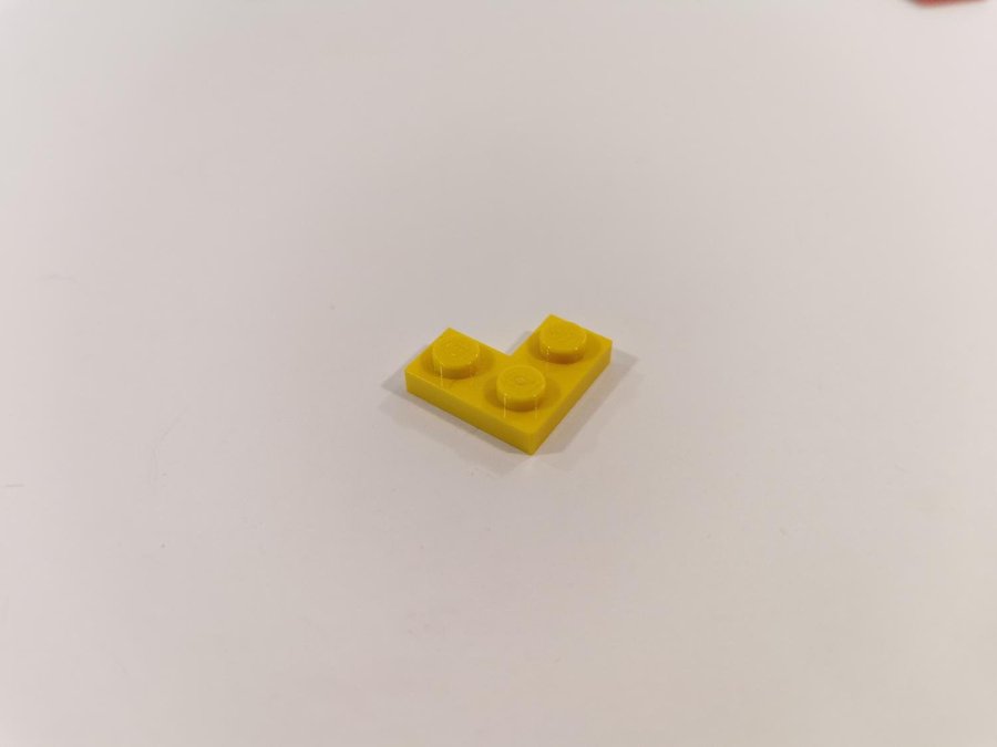 Lego - hörn - corner - plate - 2x2 - part 2420 - gul