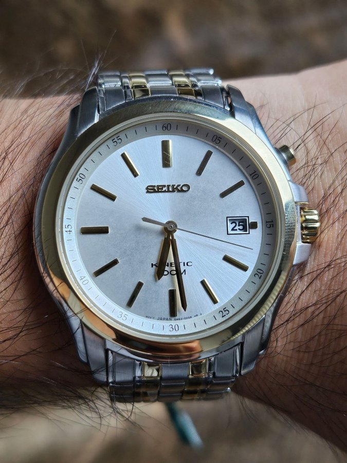 INGEN RESERVEPRIS! Seiko Kinetic 100m SKA490P1 - Ny og Ubrugt