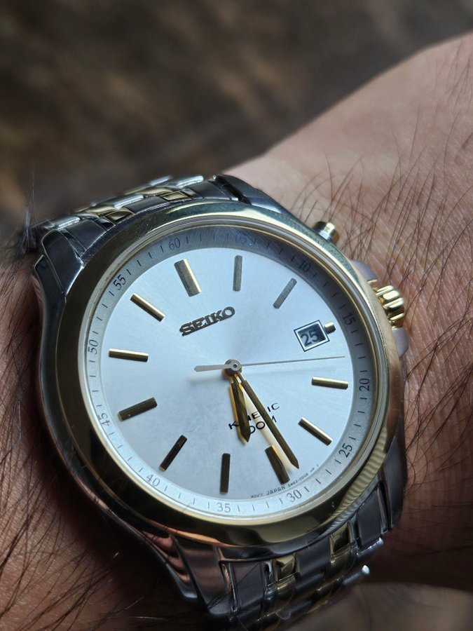 INGEN RESERVEPRIS! Seiko Kinetic 100m SKA490P1 - Ny og Ubrugt