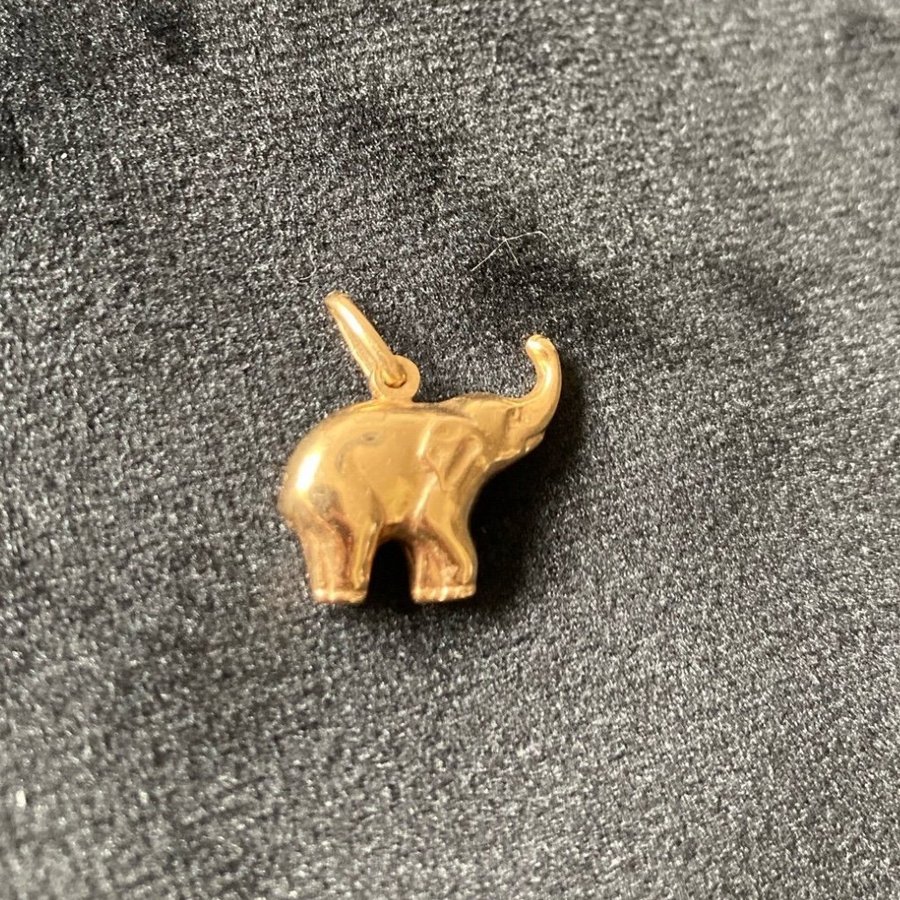 Guldhänge elefant 18k guld hänge äkta guld