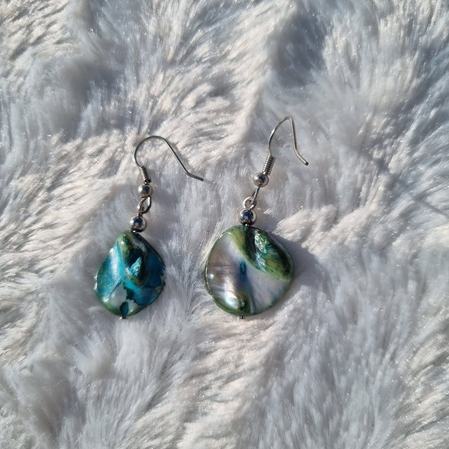 Aesthetic Bohemian Earrings 139/011 Natural Green Shells