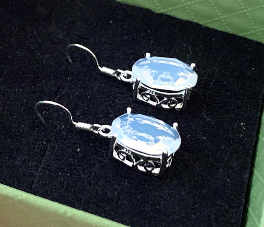 Wonderful opalite earrings silver 925 - stone queen