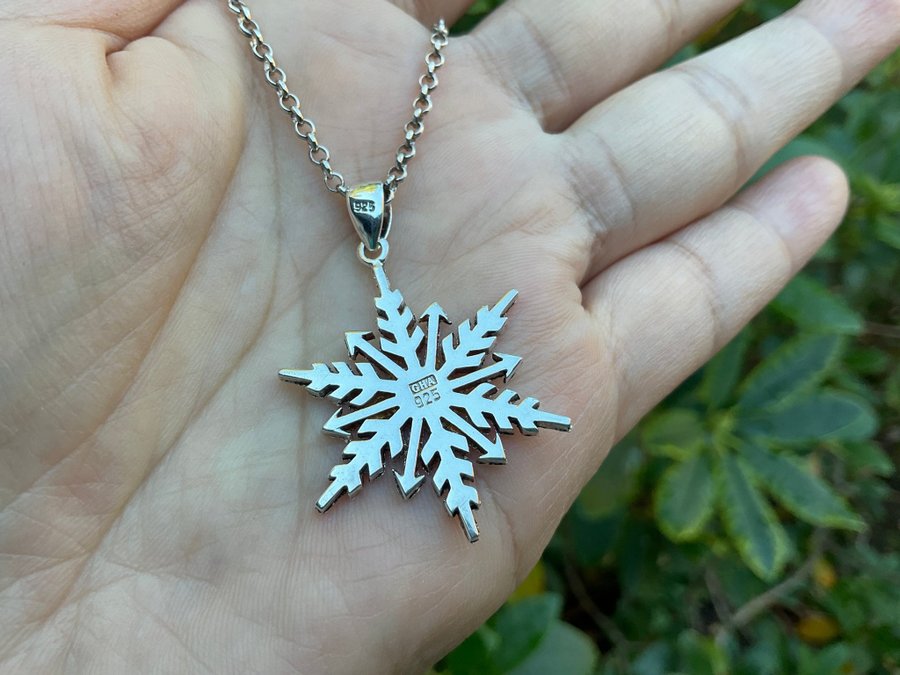 Vintage Svensk Silver Halsband ”Snöflingan”