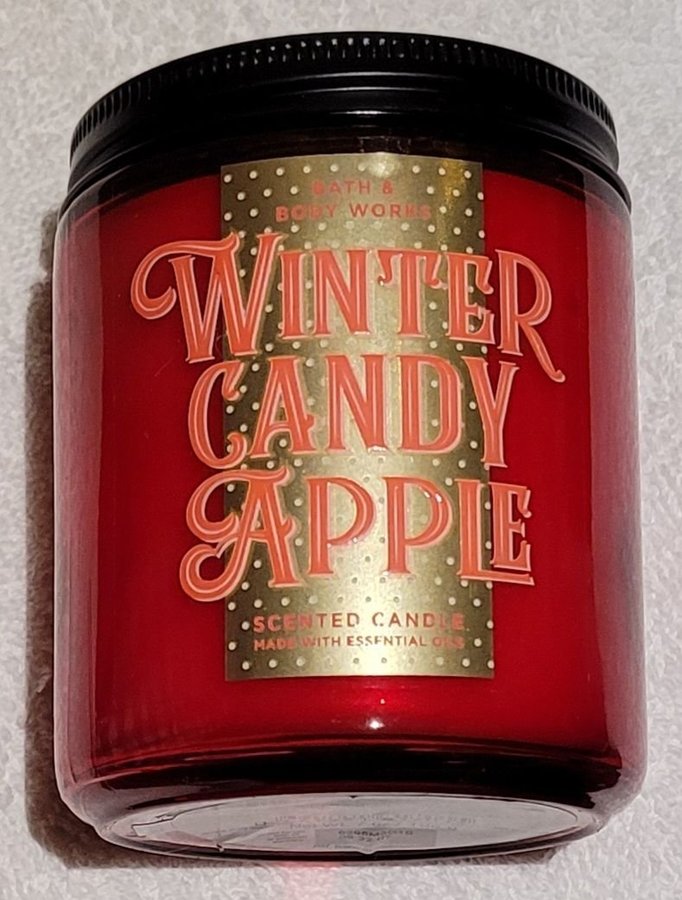 WINTER CANDY APPLE Bath  Body Works 1-wick candle doftljus USA