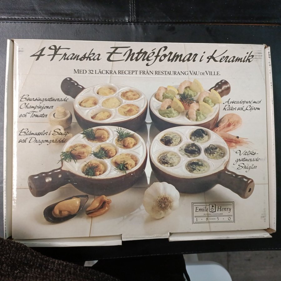 4 st Franska Entréformar i Keramik