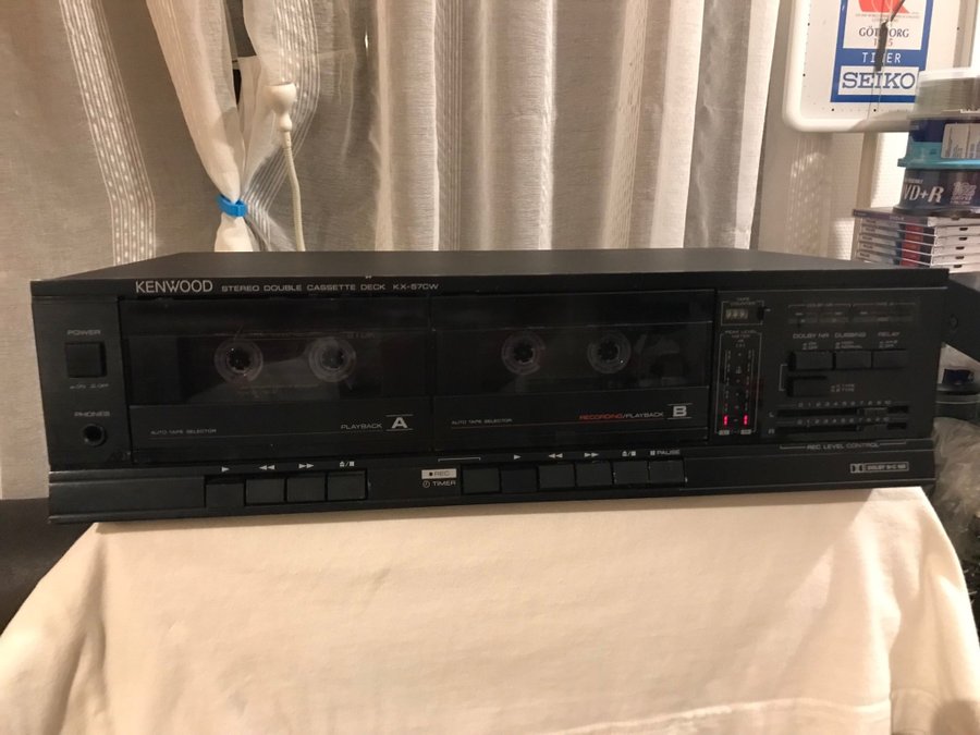 Kenwood KX-57CW Stereo Double Cassette Deck * sparsamt använd*fungerar perfekt*