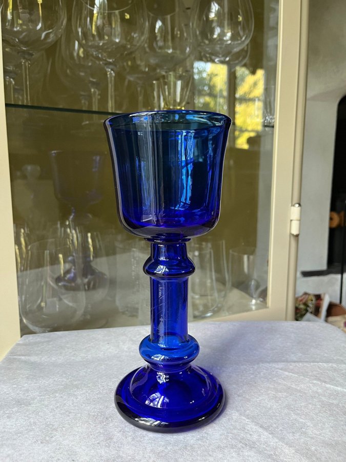 POKAL * VINGLAS * GLAS * MUNBLÅST * KOBOLT * JOHANSFORS * RETRO * VINTAGE