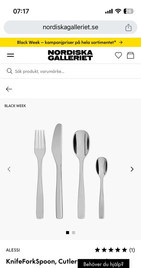 Alessi KnifeForkSpoon bestickset