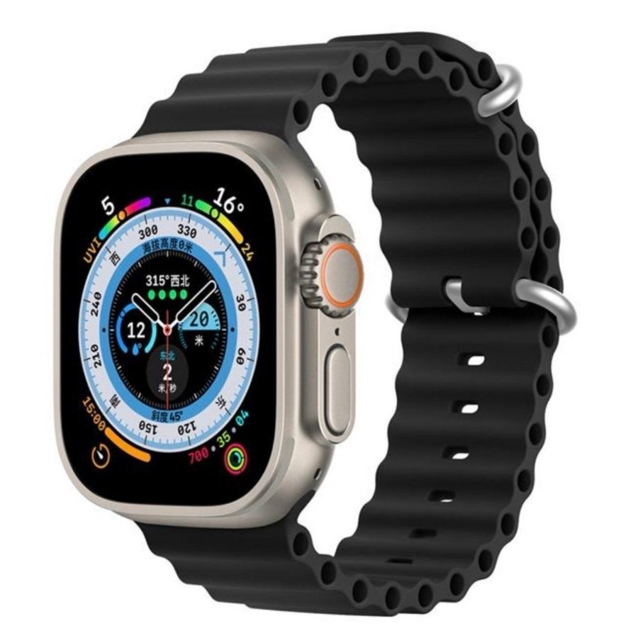 Ocean Apple Watch Armband 42/44/45/49 mm | Svart