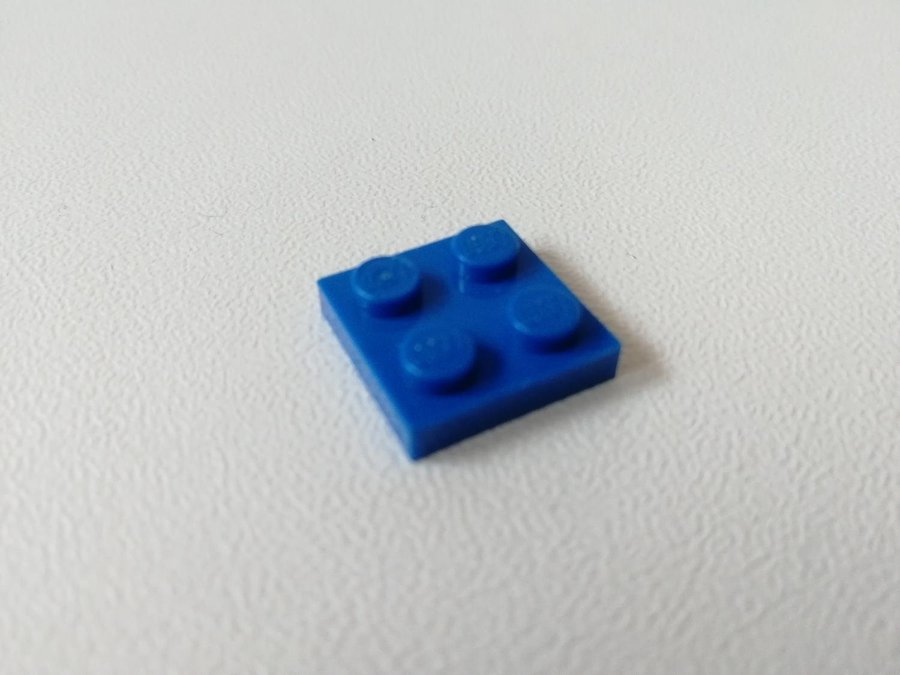 Lego - plate - platt - bas - 2x2 - part 3022 - blå