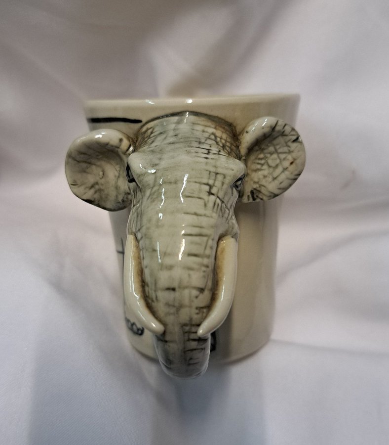 Ermo Elephant Collectors Grey Coffee Mug 3D