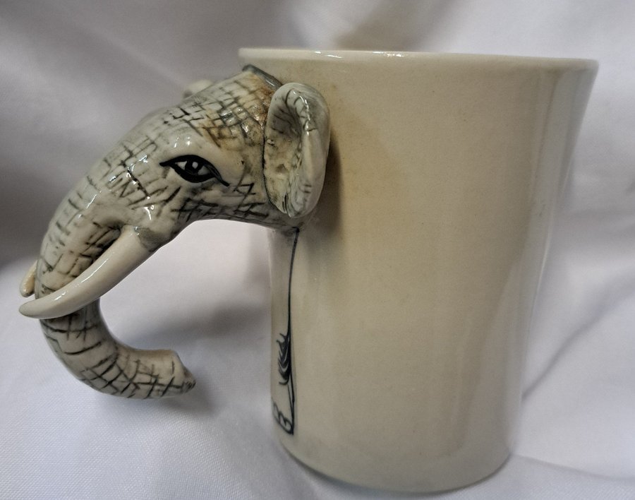 Ermo Elephant Collectors Grey Coffee Mug 3D