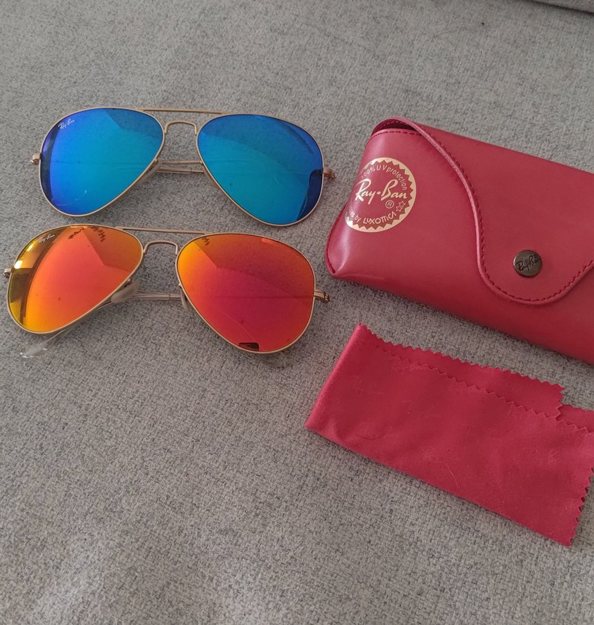 2 x Ray-Ban Aviator 3025 58-14 "fire  Ice"