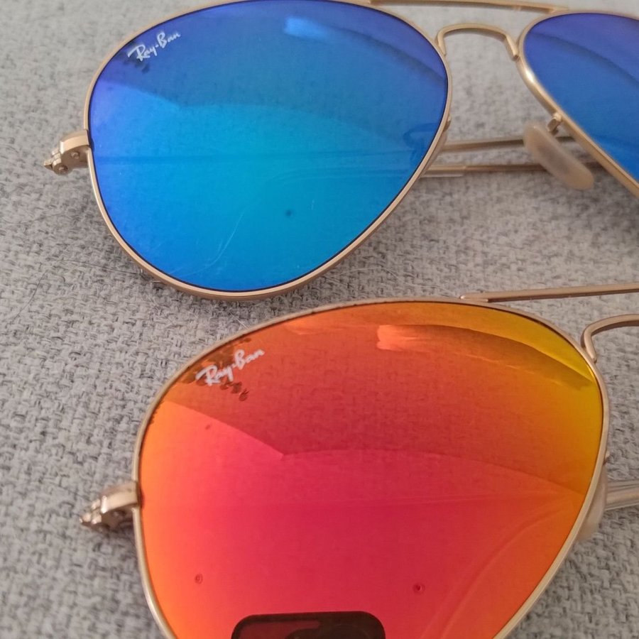 2 x Ray-Ban Aviator 3025 58-14 "fire  Ice"