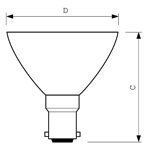 NY! Philips Halogen Reflektor 12v 50w 25° B15d Halotone Aluline R56 Ø56