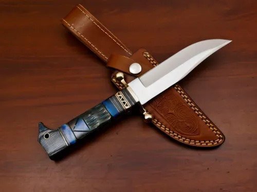 CUSTOM FORGED HANDMADE D2 FIXED BLADE HUNTING KNIFE SURVIVAL KNIFE OUTDOOR KNIF