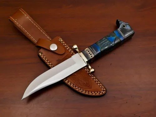 CUSTOM FORGED HANDMADE D2 FIXED BLADE HUNTING KNIFE SURVIVAL KNIFE OUTDOOR KNIF