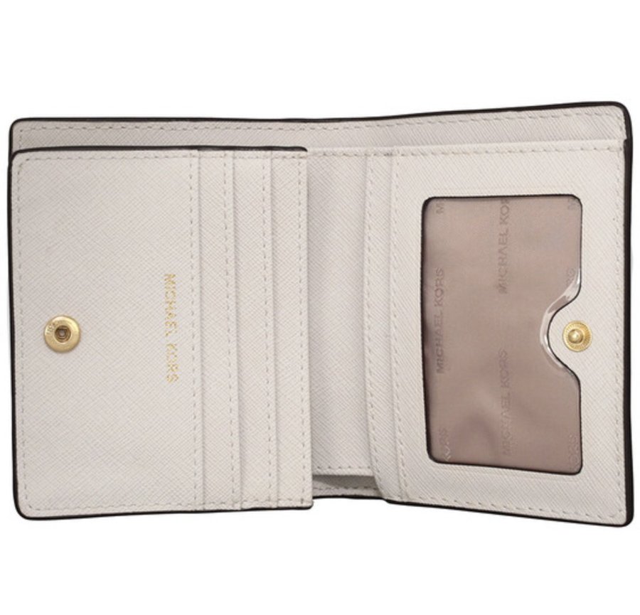 HELT NY INPLASTAD Michael Kors Jet Set Card Holder - Vanilla