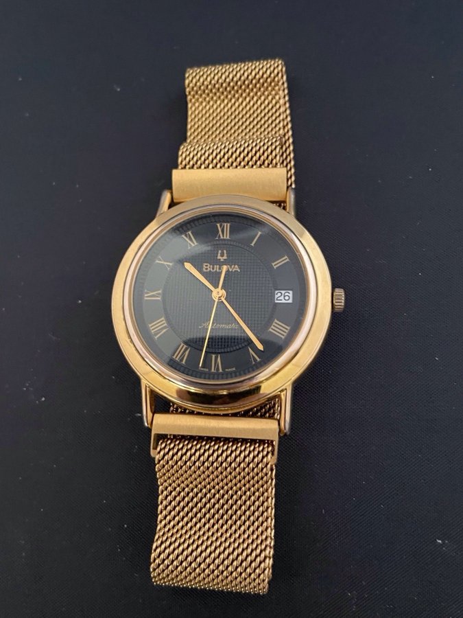 Bulova Automatisk Herrarmbandsur i Guld Swiss Made ETA2892-2