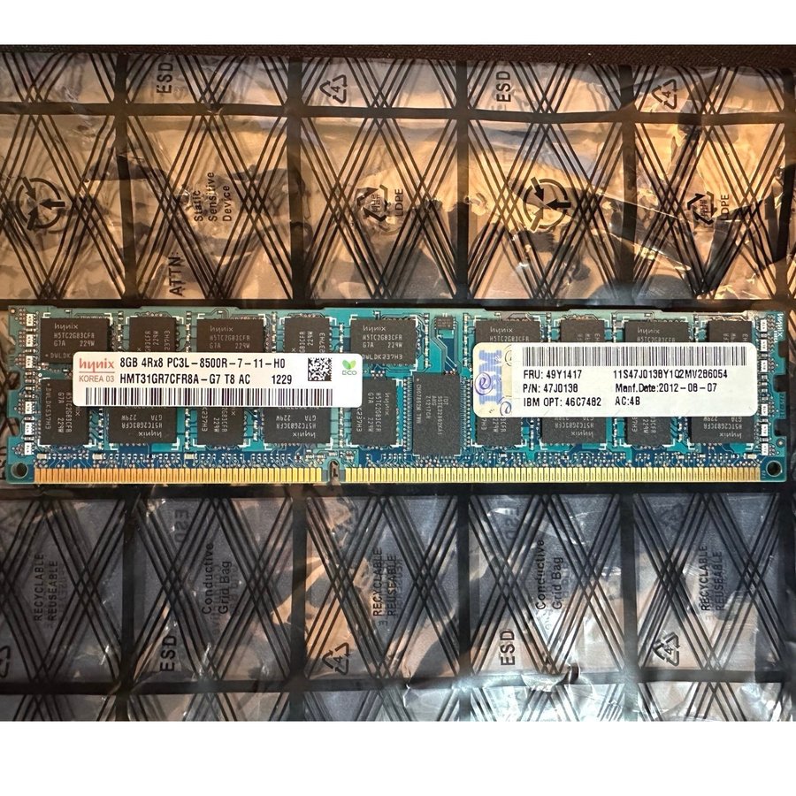 512GB -- 64x8GB 4Rx8 PC3L-8500R-7-11-H0 ECC