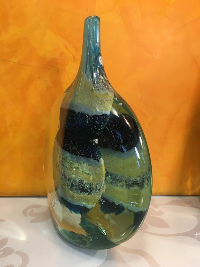 Michael Harris Fisk Glas Vas Mdina  Malta 60/70 talet