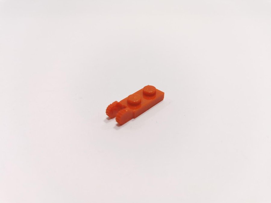 Lego - plate - modified - locking - 1x2 - part 44302 - röd