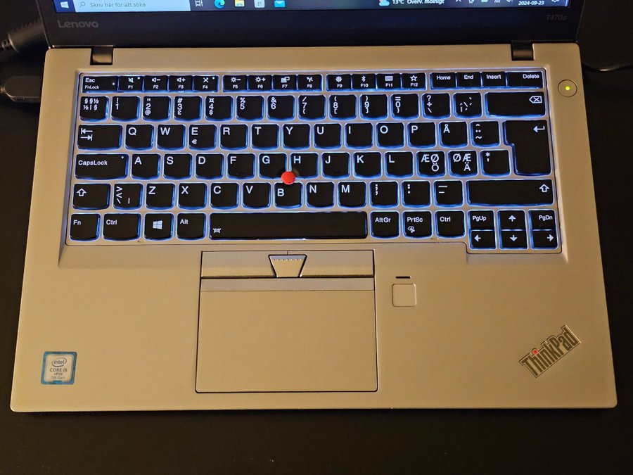 Lenovo ThinkPad T470s, i5-7300U, 12GB DDR4, 256GB SSD, pekskärm