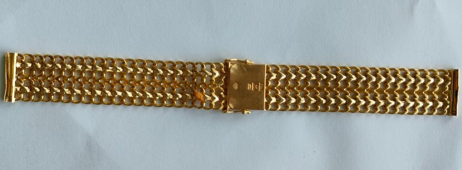 18K Gult Guld Armband, Vikt ca. 36.88g.