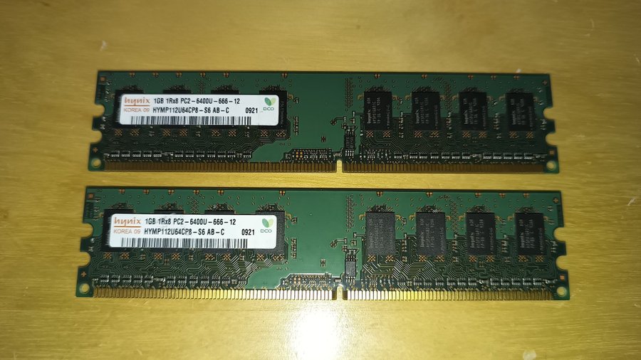 2 st 1GB DDR2 800Mhz