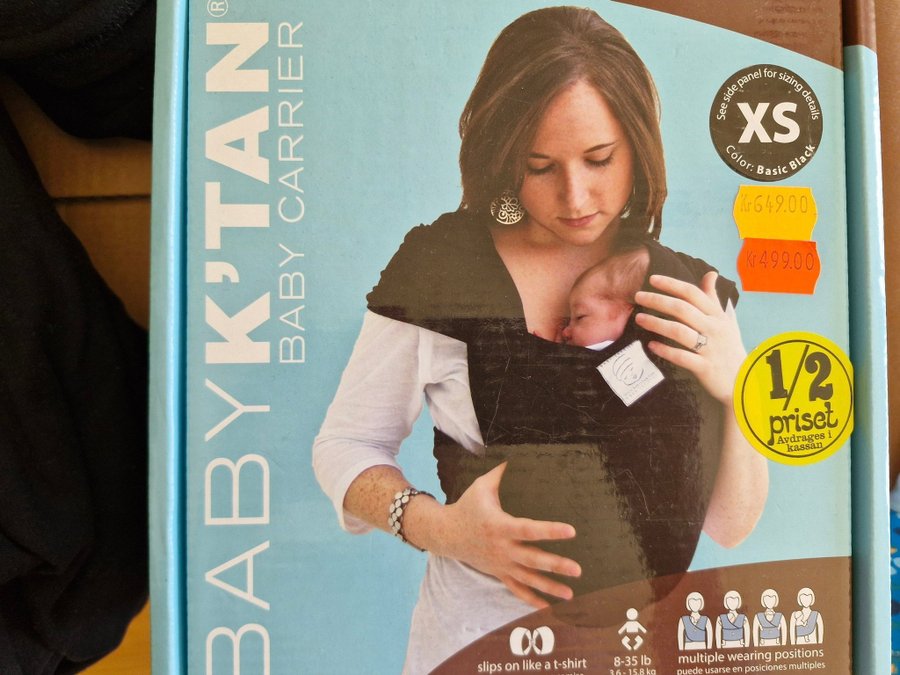 Baby K'tan Baby Carrier Storlek XS Svart