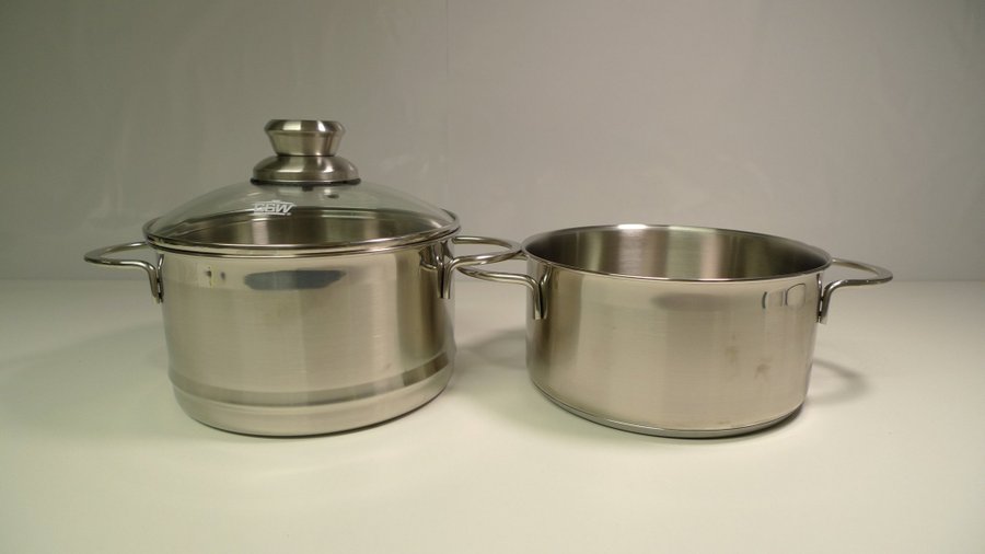 BID! GSW Stainless Steel Steamer with Insert, Silver, 20 cm!