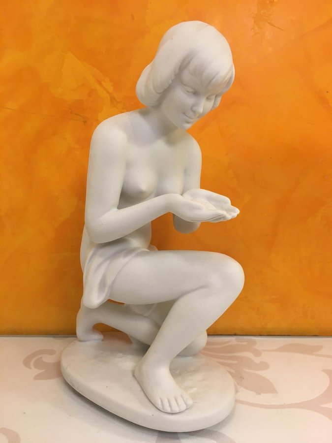 Wallendorf  Vintage figurin Parian av Kurt Steiner Tyskland 1950-talet