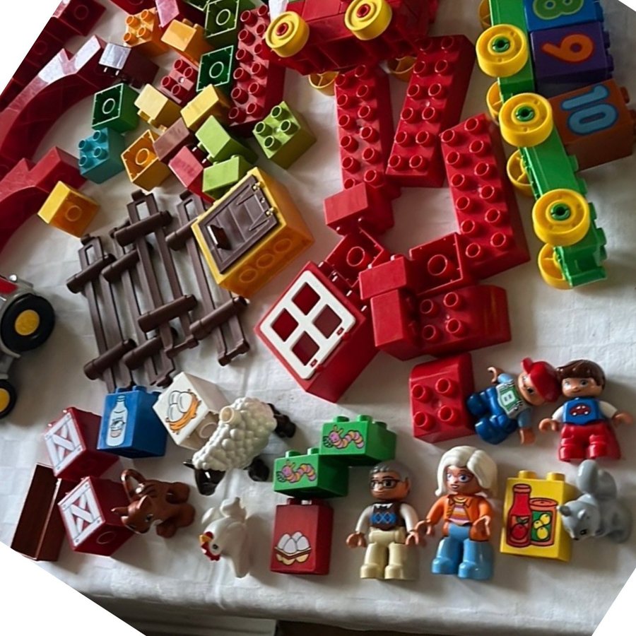 Lego Duplo Bondgård med siffror och figurer