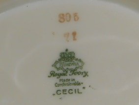 ***SÅSSKÅL CECIL ROYAL IVORY CZECHOSLOVAKIA***