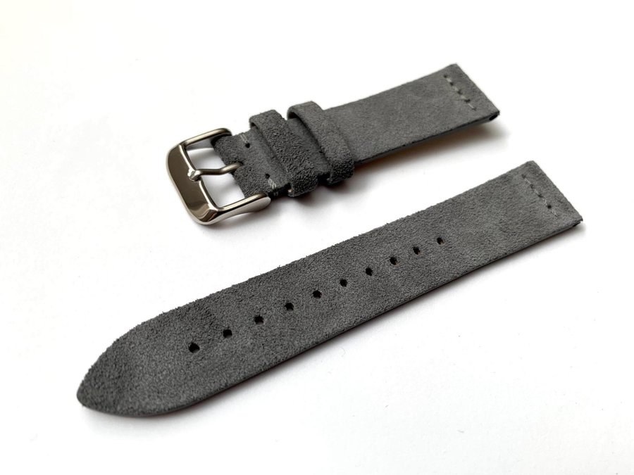 Klockband Mocka 22mm - Grå