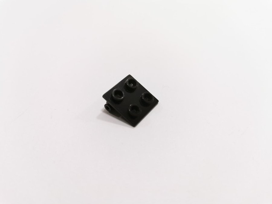 Lego - hinge - top plate - ledad - 2x2 - part 6134 - svart