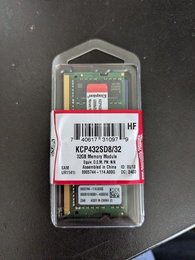 Kingston DDR4 32GB 3200MHz 260-pin SO-DIMM