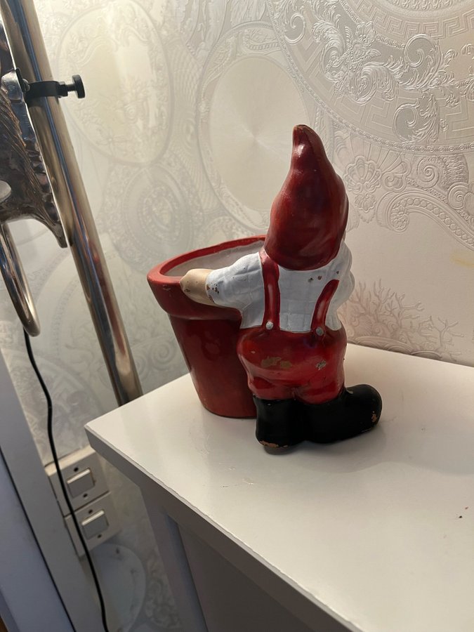 Jätte fin äldre blomkruka större tomte retro