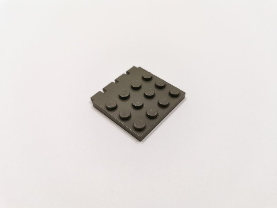 Lego - hinge - ledad - lucka - tak - 4x4 - part 4213 - mörkgrå (old dark gray)