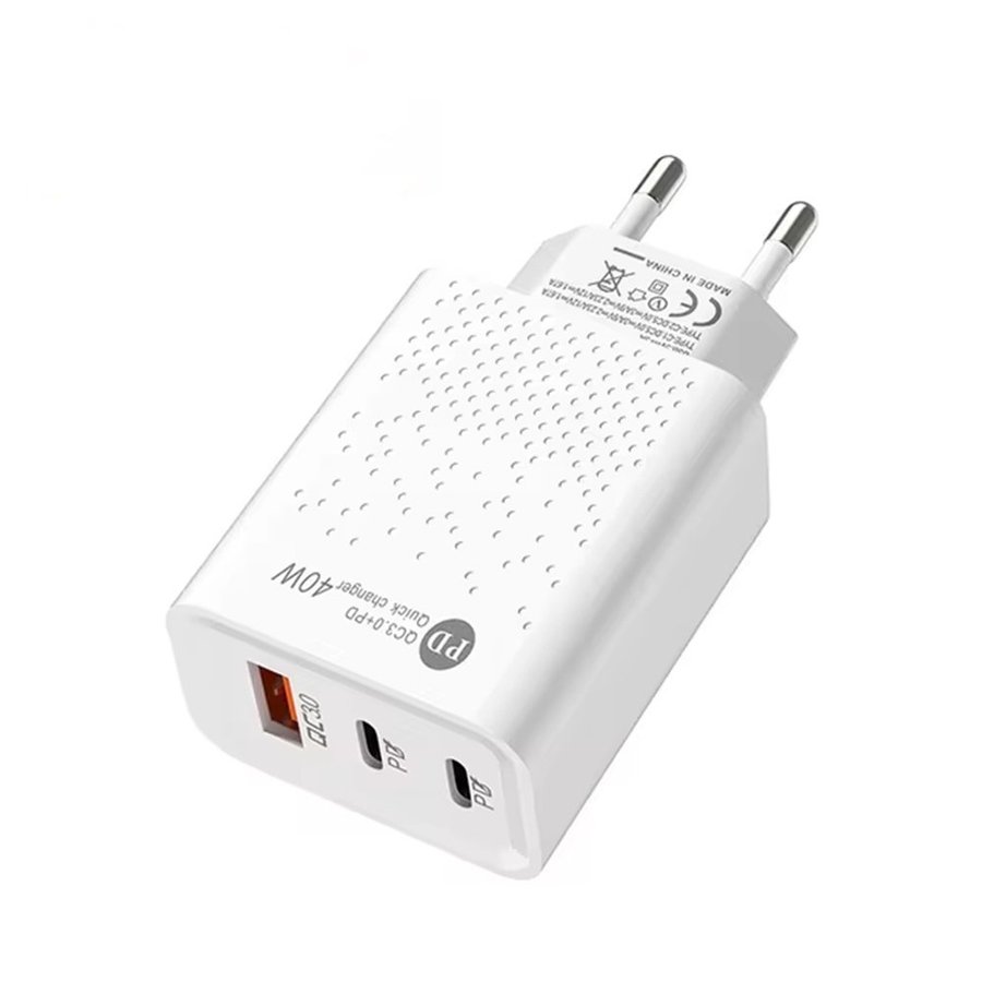 Väggadapter 40W - med USB och Type-C